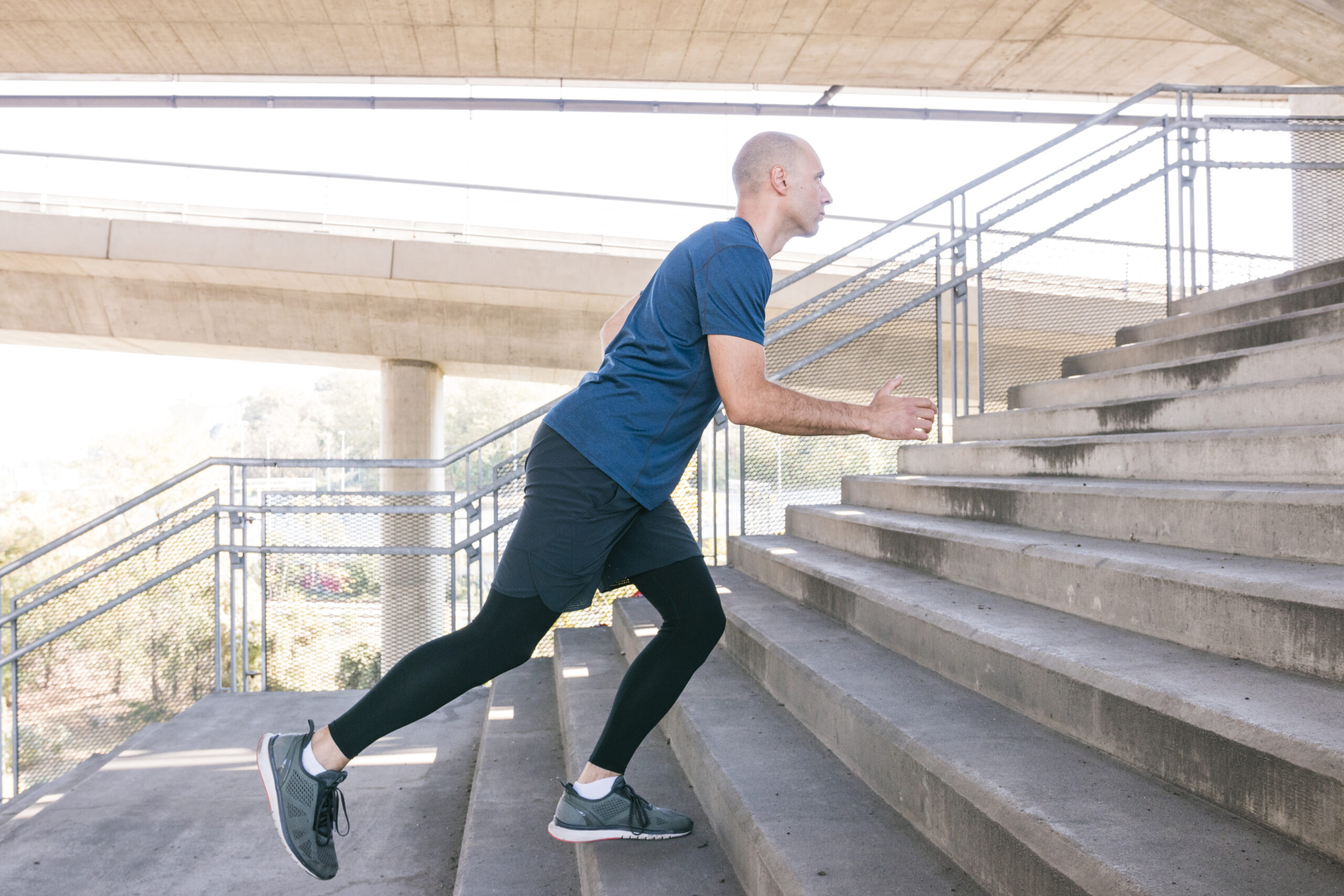 Male athlete running